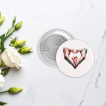 Pin Badges Buttons Father and Baby Hand Size 58mm